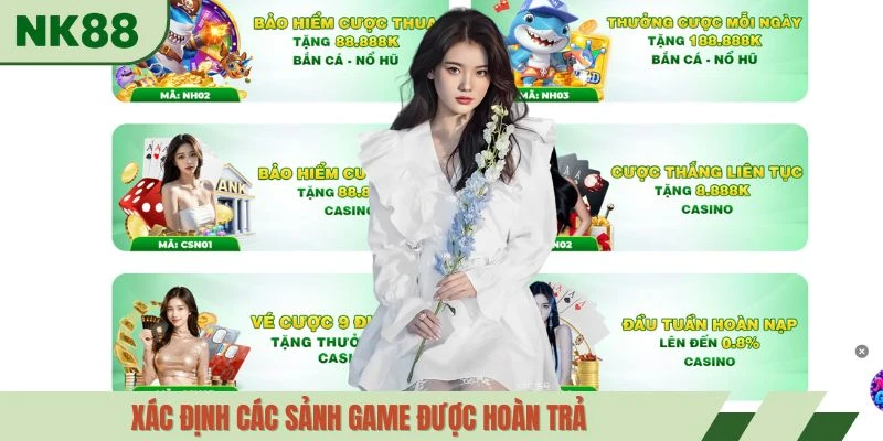 Xác định các sảnh game được hoàn trả