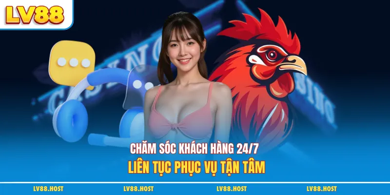 Chăm sóc khách hàng 24/7 liên tục phục vụ tận tâm
